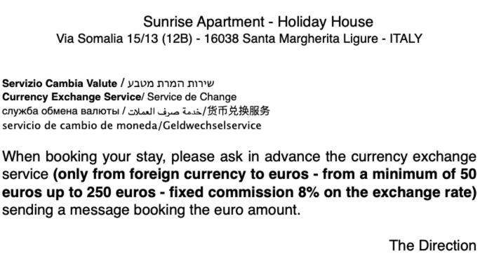 Sunrise Apartment Σάντα Μαργκερίτα Λιγκούρε Εξωτερικό φωτογραφία